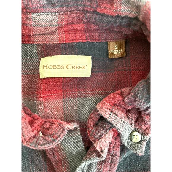 Hobbs Creek Red & Gray Plaid Flannel Shirt Men’s Small - Picture 7 of 8